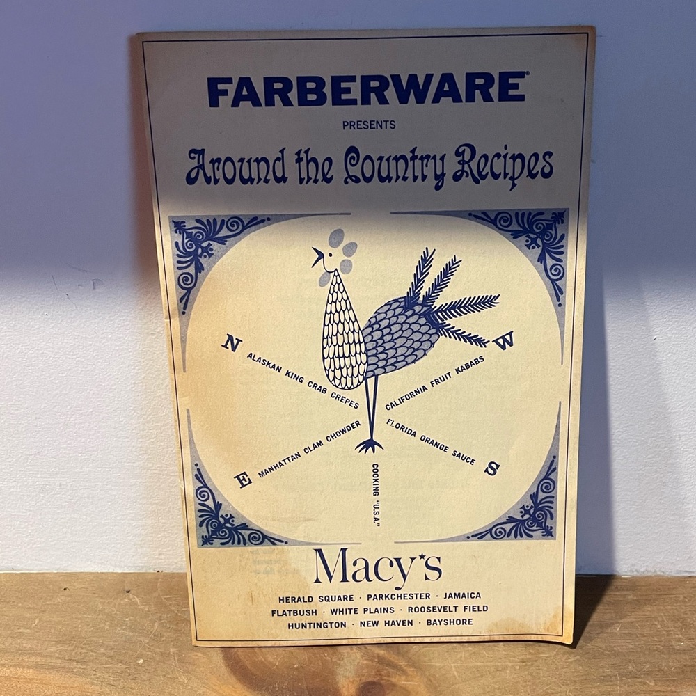 Vintage/Retro Farberware Around the Country Recipes ~ Macy’s
